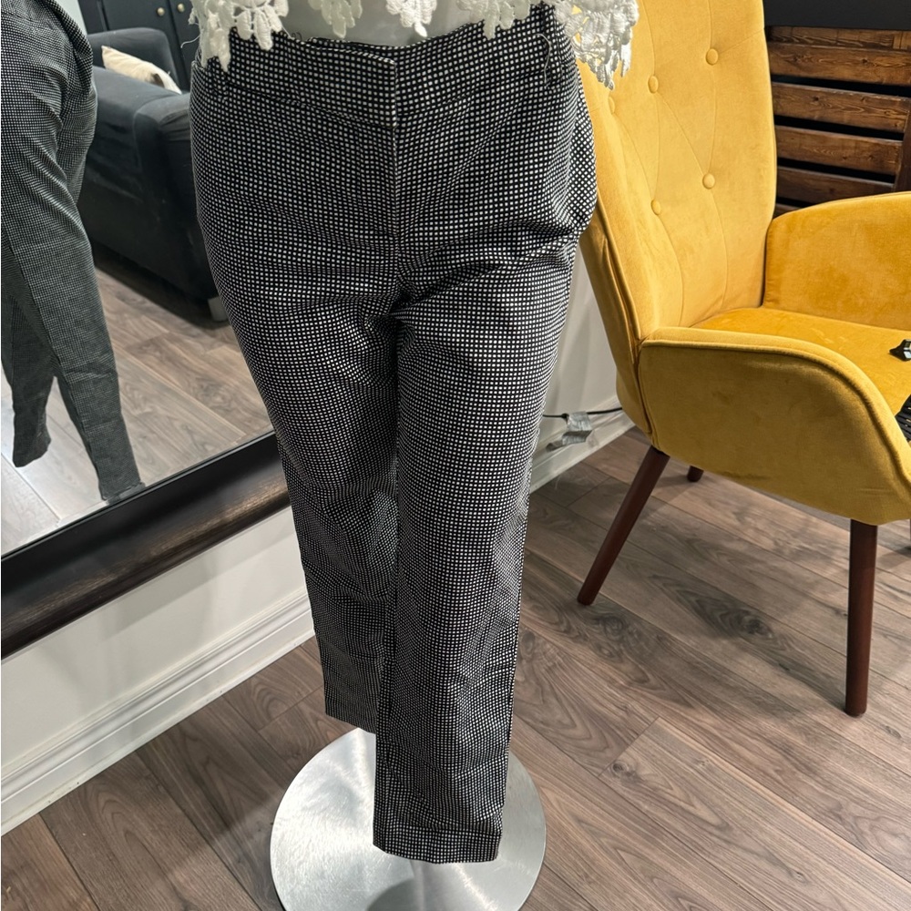 Gingham slim pant